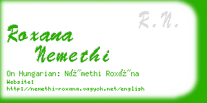 roxana nemethi business card